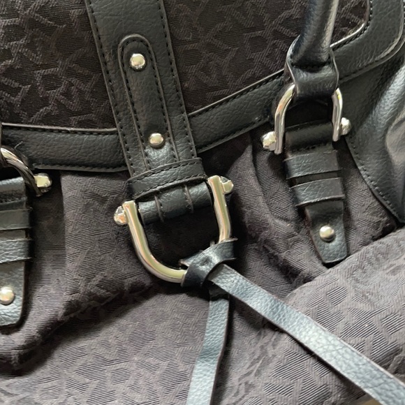 Donna Karan DKNY Monogram Canvas Leather Satchel - Picture 2 of 13